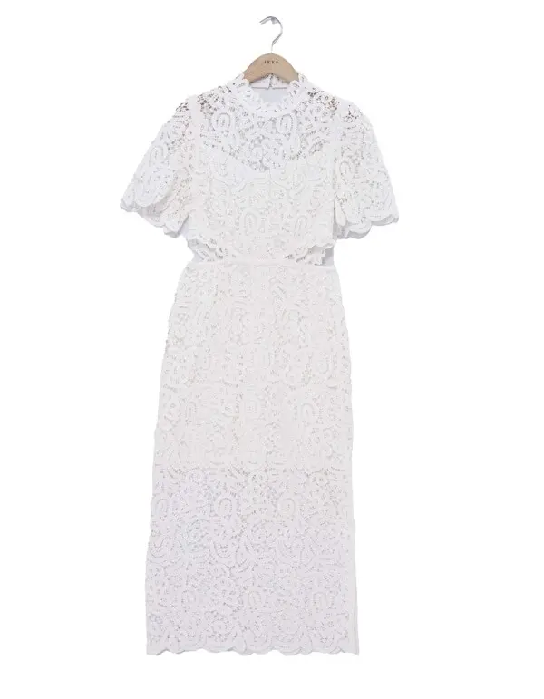 macrame lace Midi dress 
