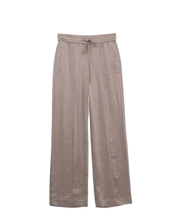 wide-leg pants with elasticated waistband