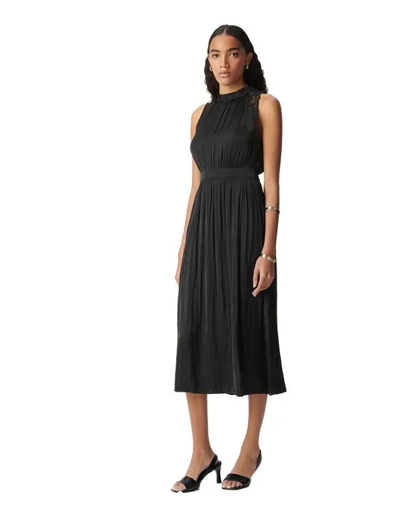 Pleated Midi Dress