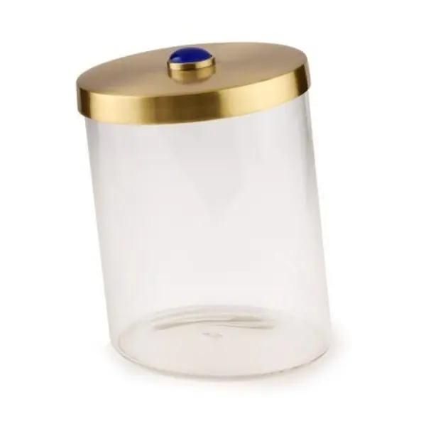  Candy Jar Slanted Brass Lid with Blue Bead