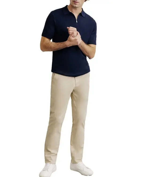 Short Sleeve zip neck Polo
