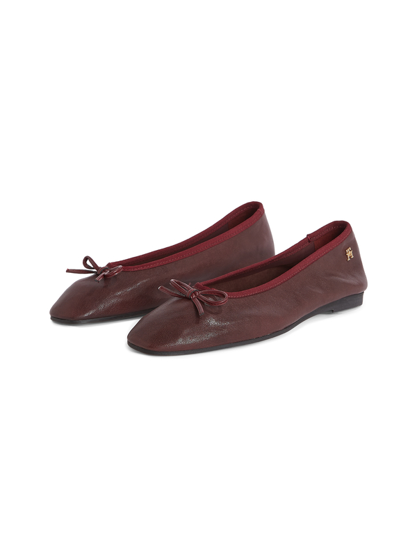  Soft Leather Ballerina With Bow