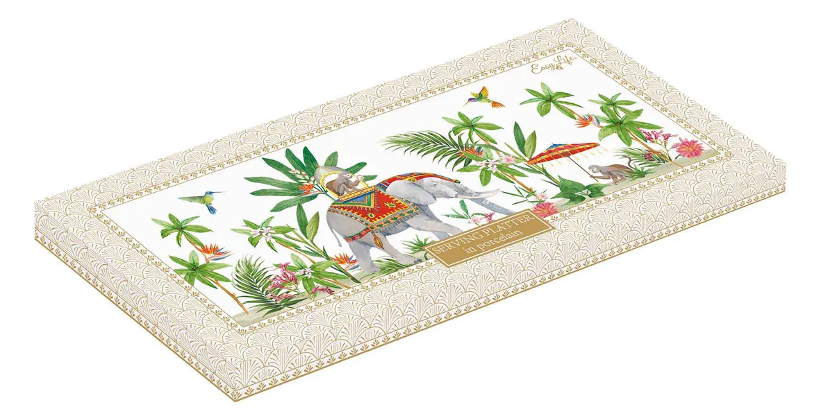 Porcelain serving platter 33,5x15 cm in color box
