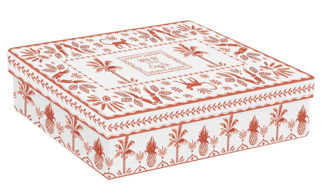 Set 4 porc.coffee cups & saucers 100 ml in gift box EXOTIC VIBES (VERS.TANGERINE)