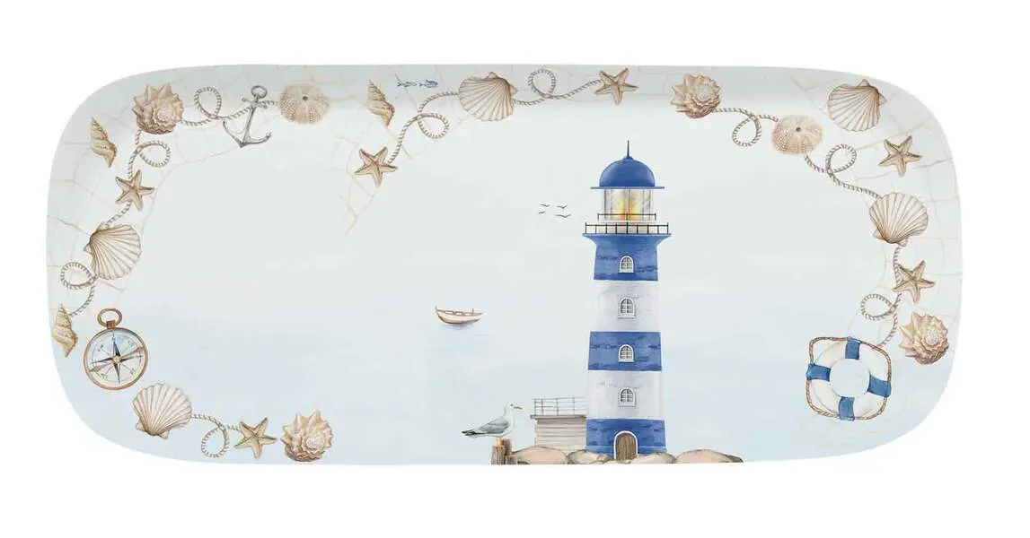 Porcelain serving platter 40x17,5 cm in bulk BLUE