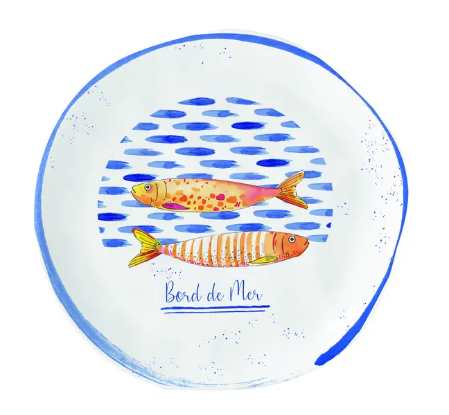 Porcelain tapas plate Ø 16 cm BORD DE MER