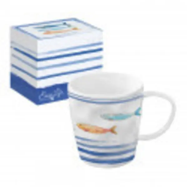 Porcelain single mug 350 ml in color box BORD DE