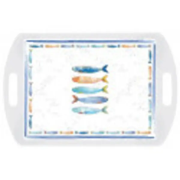 Tray w/handles 52X35 BORD DE MER