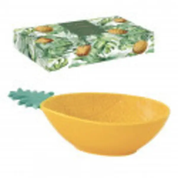 Porc.bowl 30x19 cm pineapple shape in color box