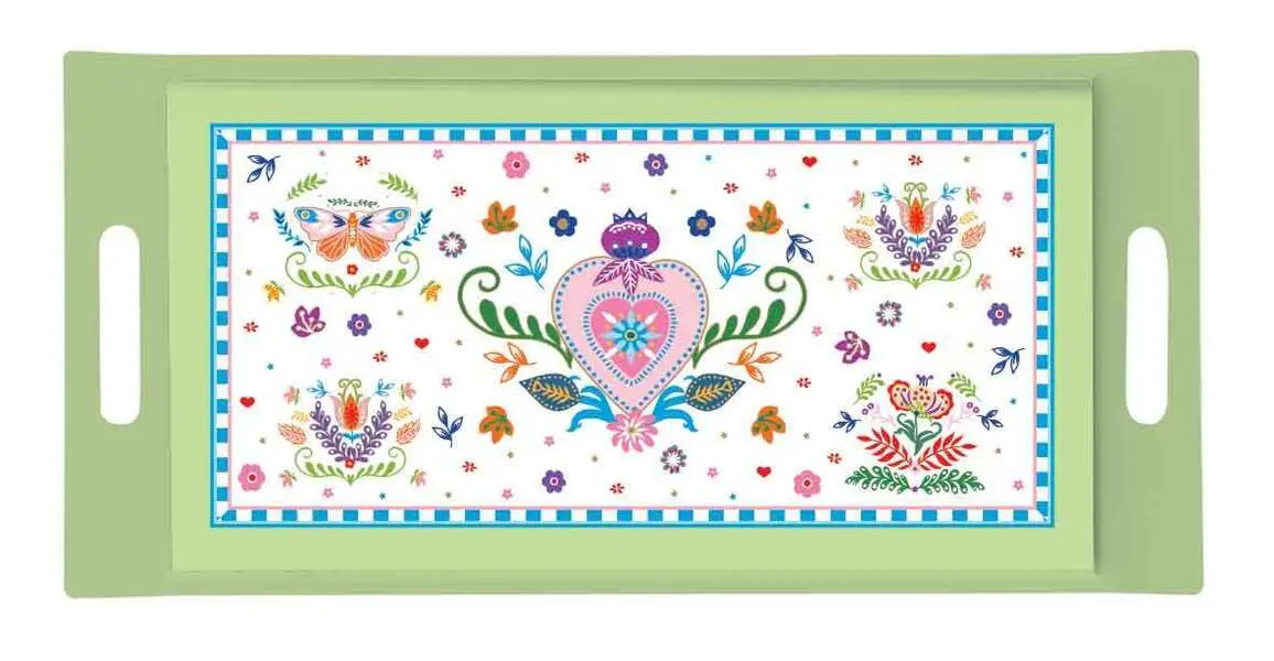 Tray 40x19 SPRING FOLK