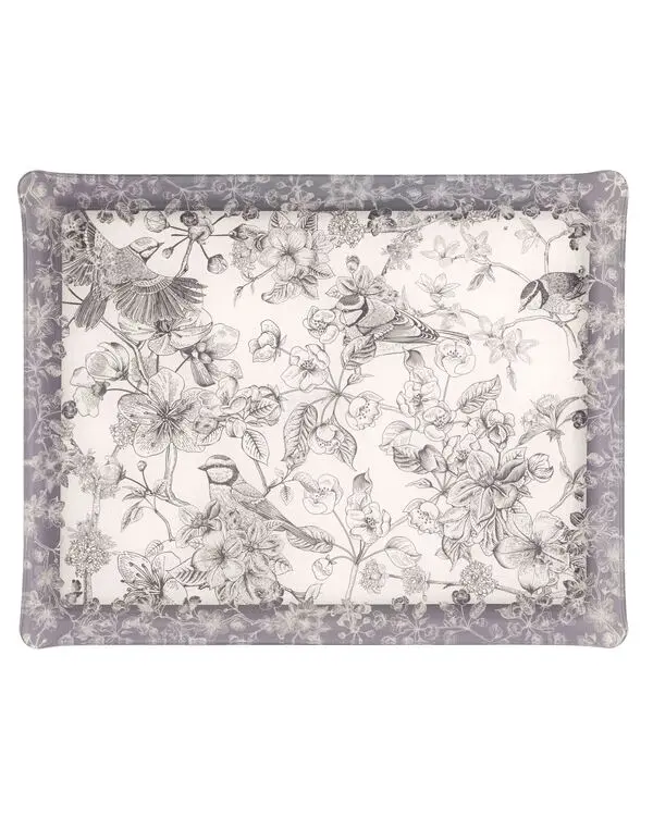 ACRYLIC TRAY 46X36CM ARABELA GREY