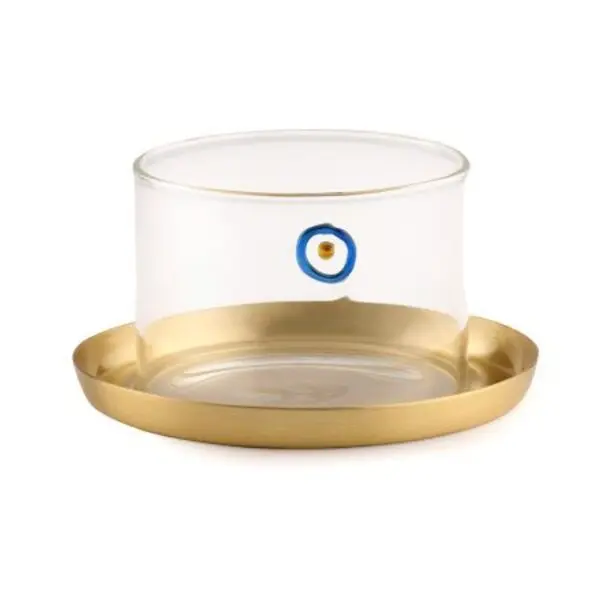 Set of 6 - Meghle Glass with Saucers