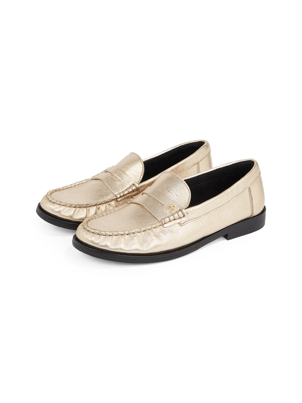  Metallic Leather Loafers