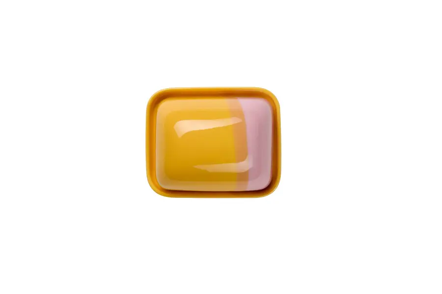 butter dish, passion fruit smoothie