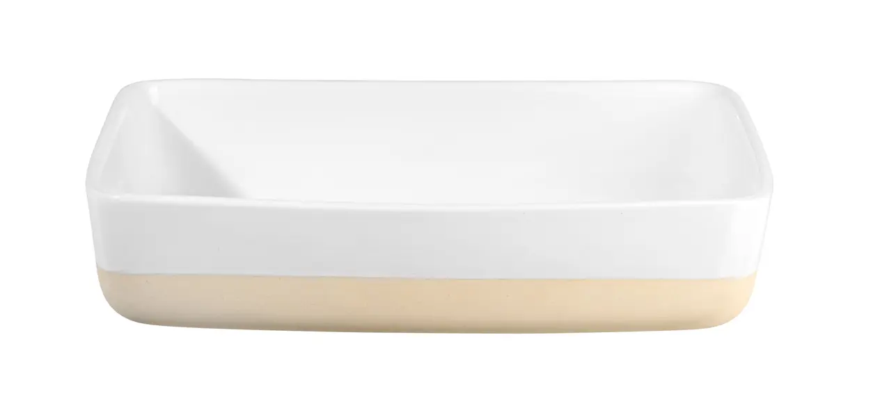 ovenproof dish rectangular, white