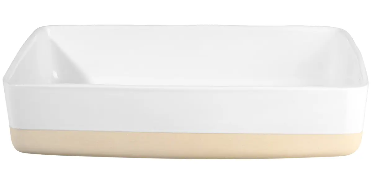 ovenproof dish rectangular, white