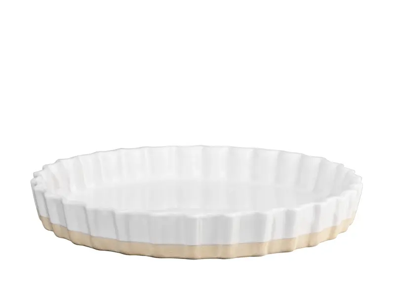 tart dish, white