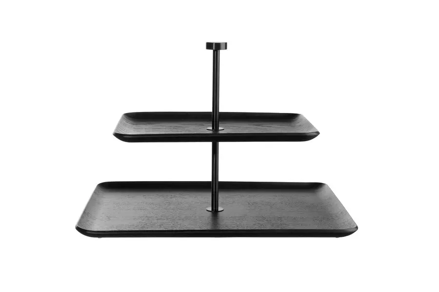 etagere 2-tiered, rectangular black