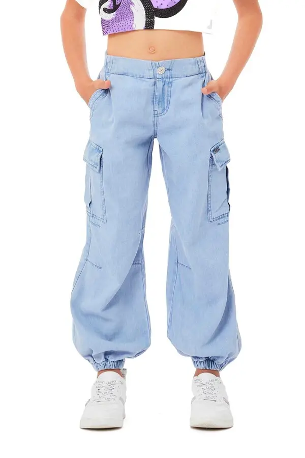 Cargo denim trousers