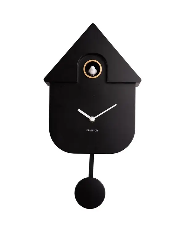 Wall clock Modern Cuckoo ABS black