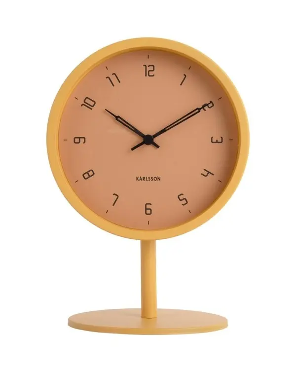 Table clock Stark iron matt honey yellow