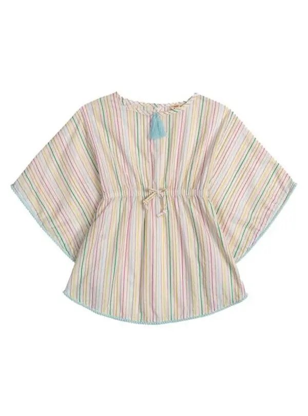 Striped beach cover-up