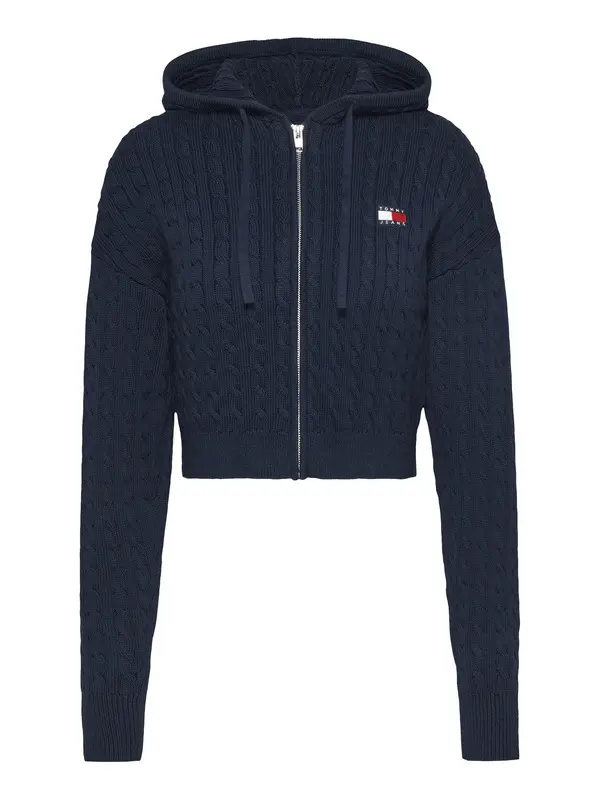  Regular Fit Cotton Hooded Cardigan 