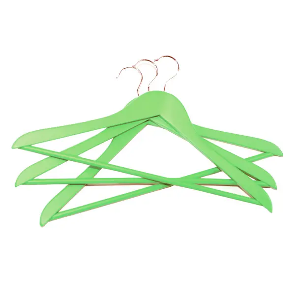  Set of 3 Pieces - Kids Hangers Green