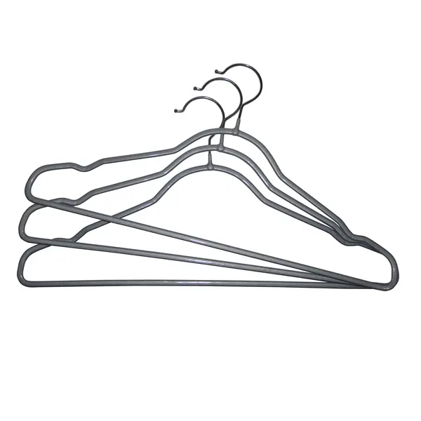  Set of 3 Pieces - Clothes Hanger Non Slip Silver