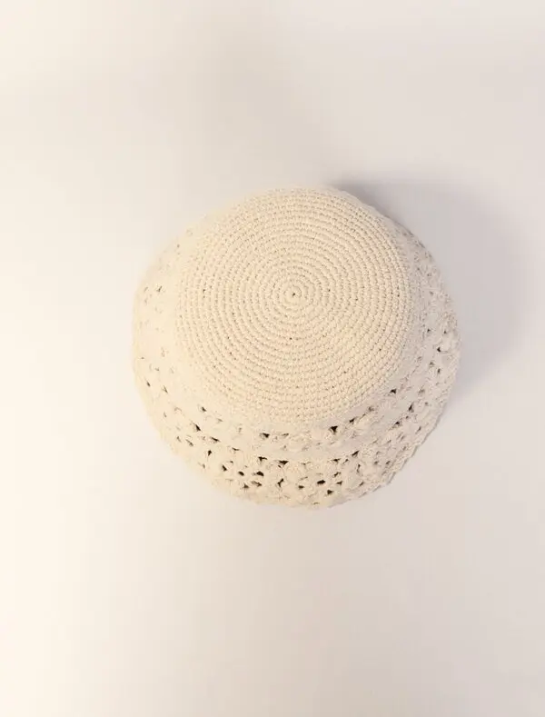 Crochet bucket hat
With comfortable materials and pastel colours, our collection celebrates a new kind of romanticism, where the Maje woman asserts herself confidently and effortlessly everyday.
The studio's favourite accessory, this crochet bucket hat fe