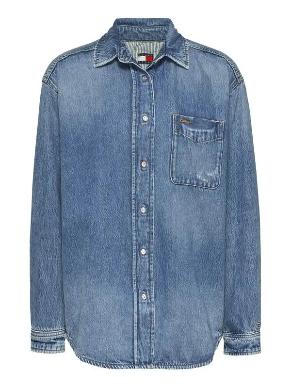  Relaxed Denim Overshirt 