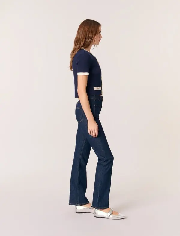 Cropped short sleeve cardigan