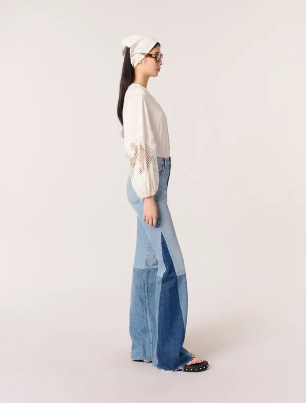 Viscose and linen shirt