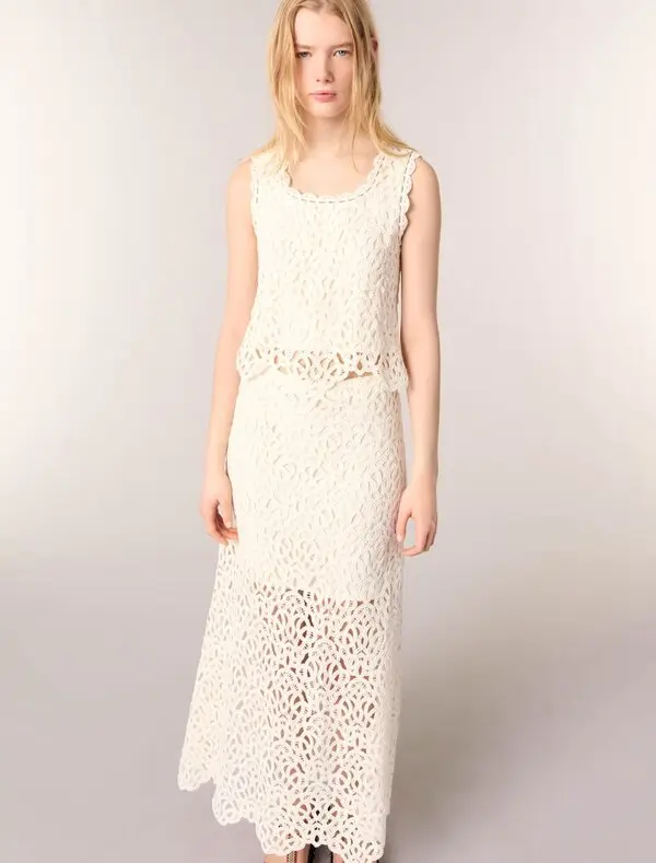 Long crochet skirt
