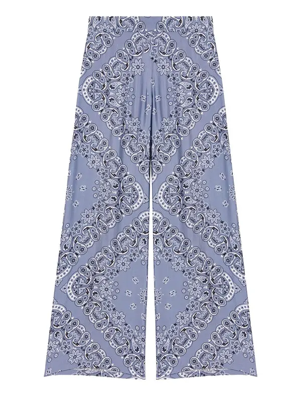 Flowing patterned bandana print pants