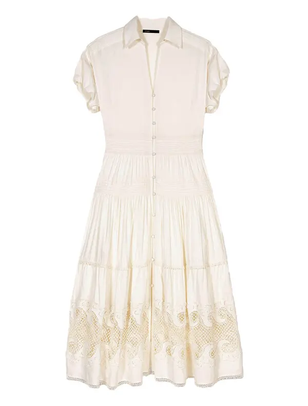 Embroidered ruffled maxi dress