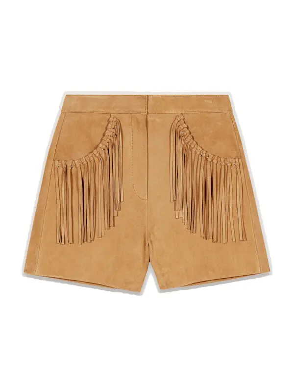 Fringed Suede leather shorts
