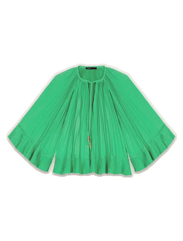 Cape effect pleated top