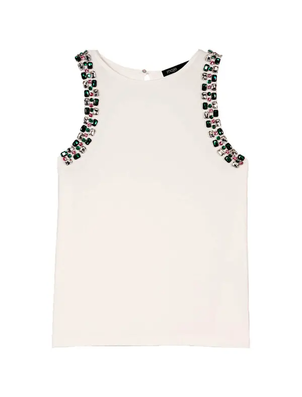 Rhinestone vest top