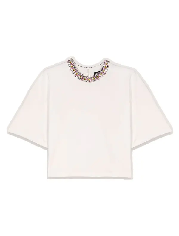 Jewellery neck T-shirt
