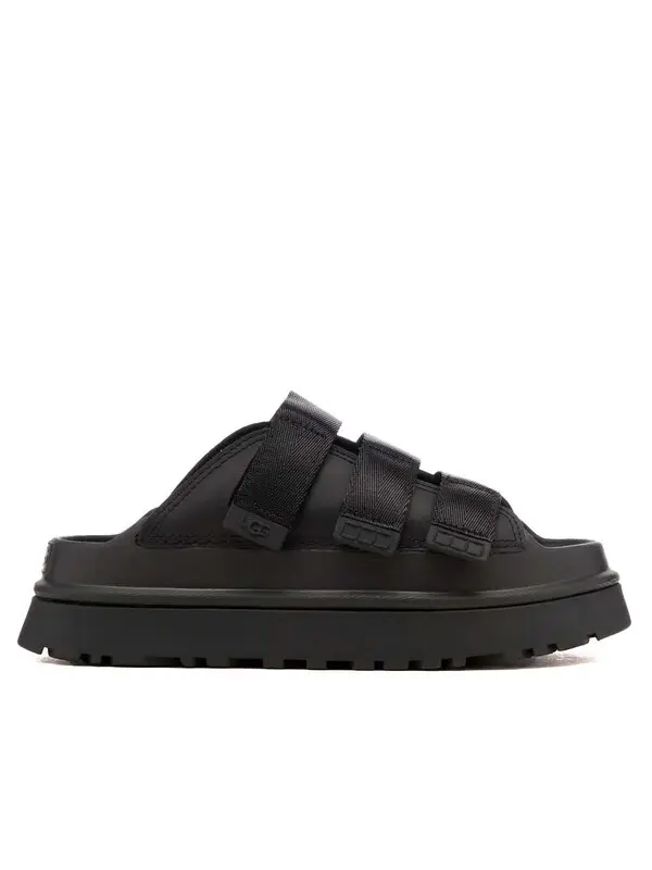 GoldenGlow Platform Triple-Strap Slides
