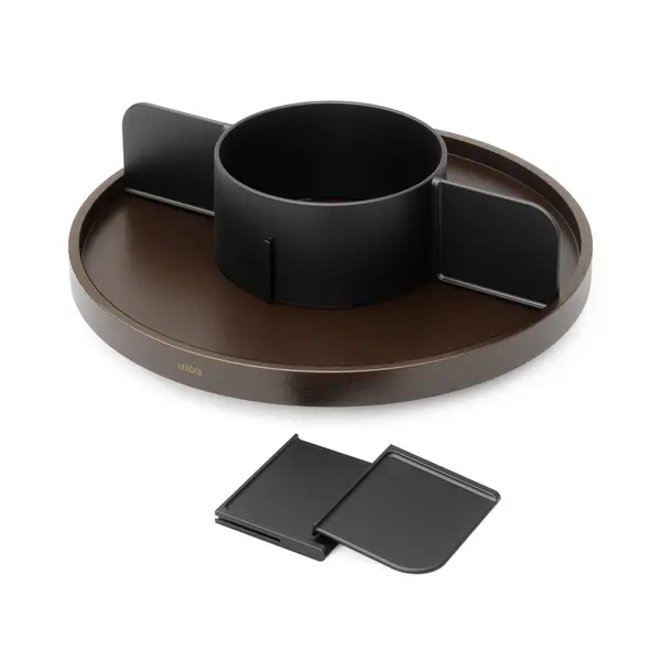 BELLWOOD LAZY SUSAN DIVIDED BLK/WAL
