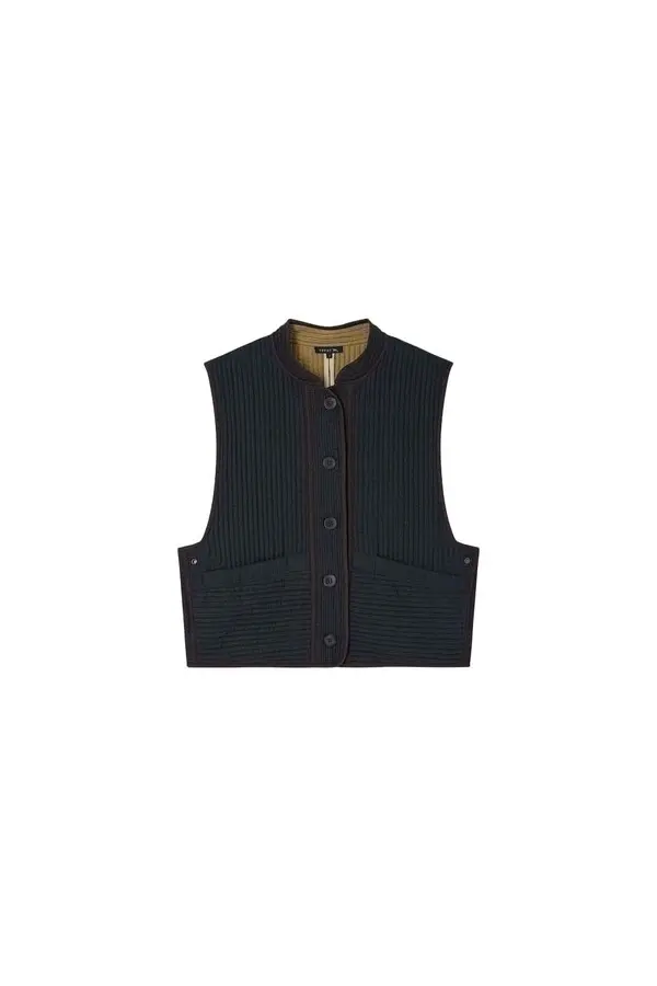 cotton sleeveless gilet