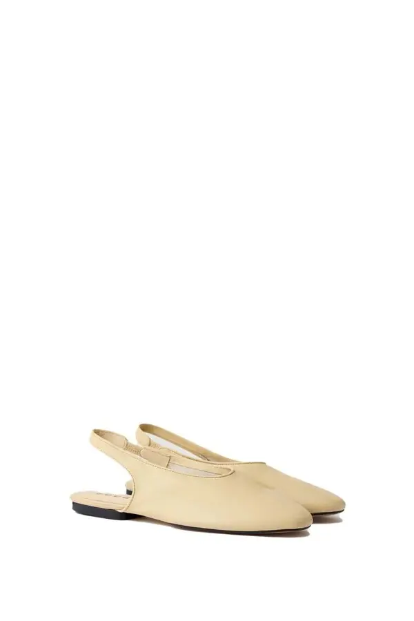 Soft leather slingbacks Ballerinas with round toe