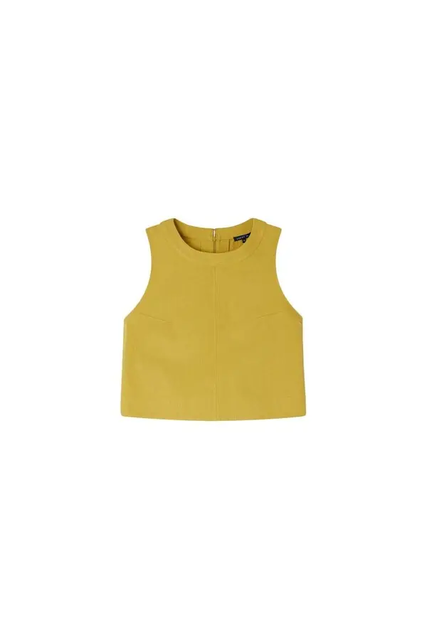 Straight cut Round neckline Tank Top