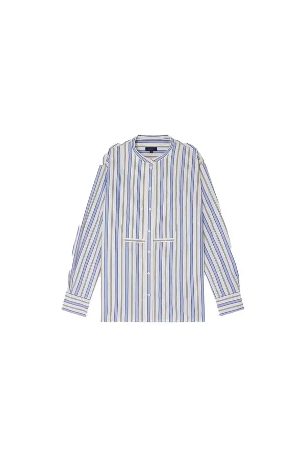 striped cotton poplin shirt 
