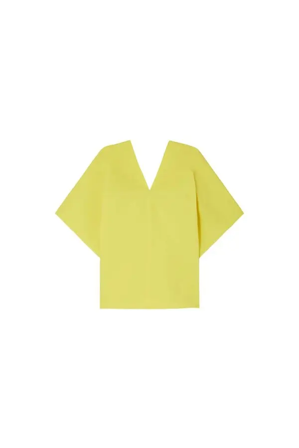 Slate organic cotton poplin blouse