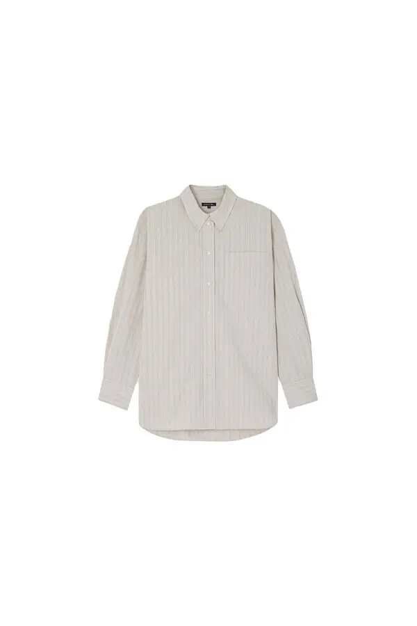 striped poplin shirt