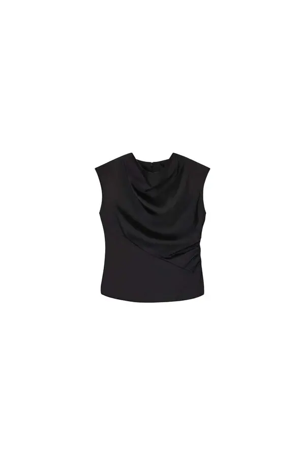  Fitted cut draped blouse