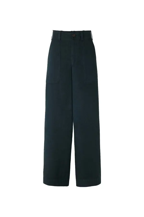  Straight  loose fit Cotton Trousers
